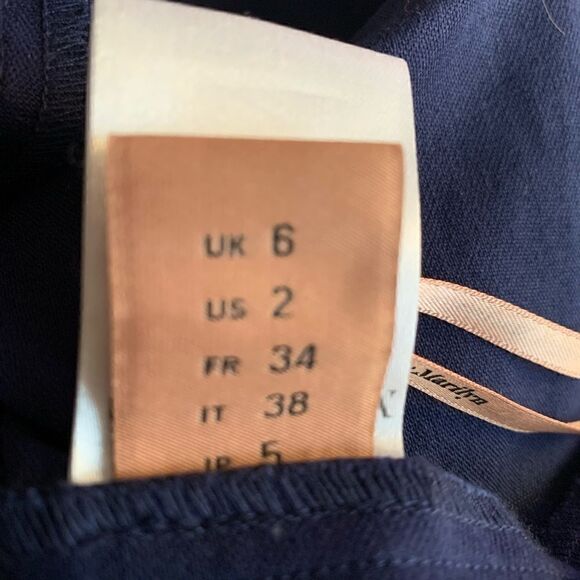 MAGGIE MARILYN She's Still A Dreamer Cotton Flared Pants In Navy size 2 NWT $295 - Picture 5 of 7